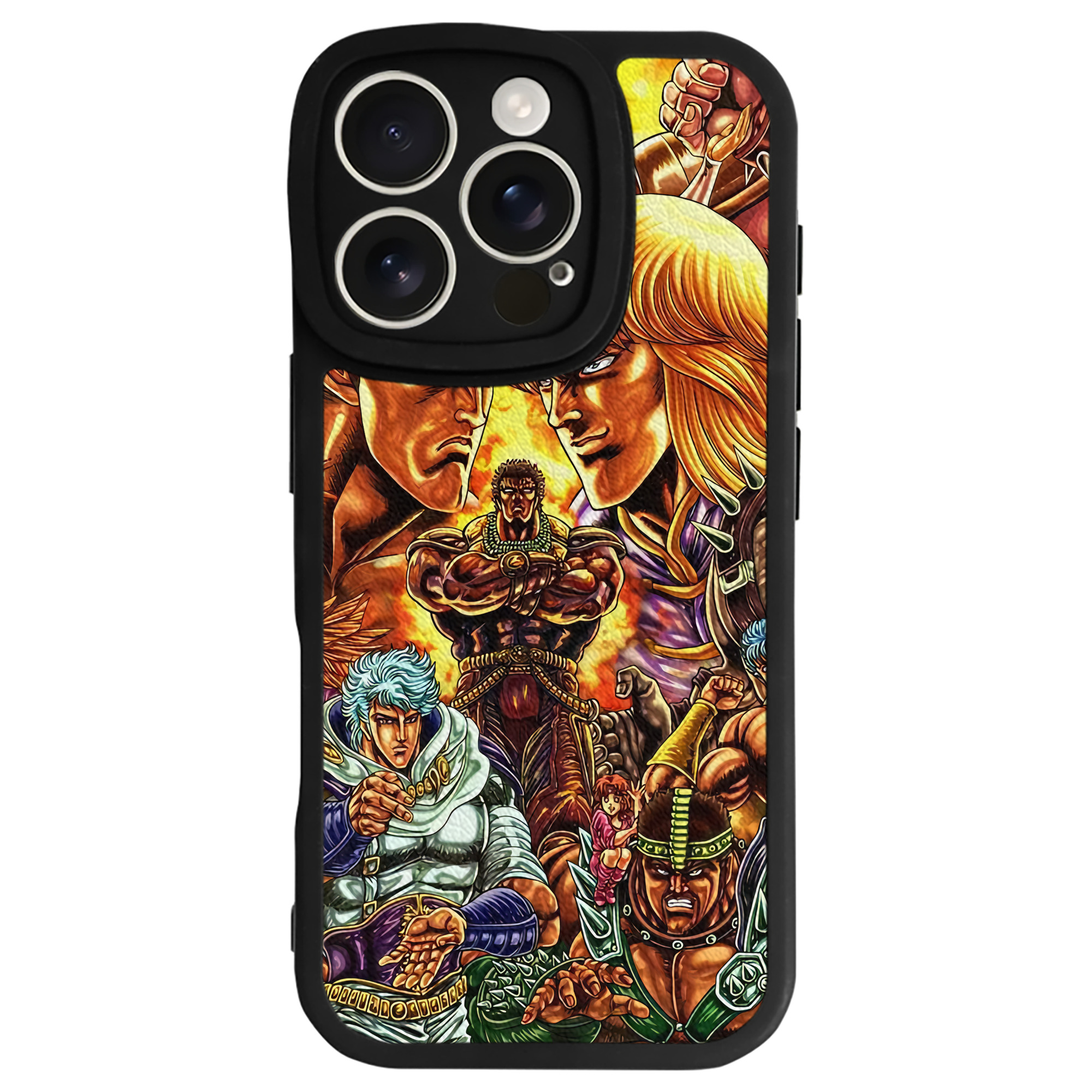 （画像用） 北斗の拳 Fist of the North Star 【iPhone 16シリーズ対応】シリコンスマホケース（レザー調） 材質：シリコン
